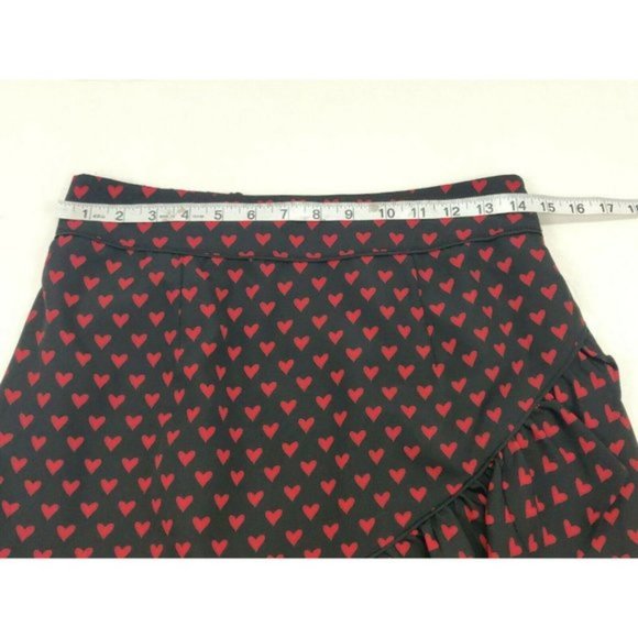 Maison Jules | Womens ruffled Skirt with Black Printed Heart - Picture 8 of 11